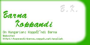 barna koppandi business card